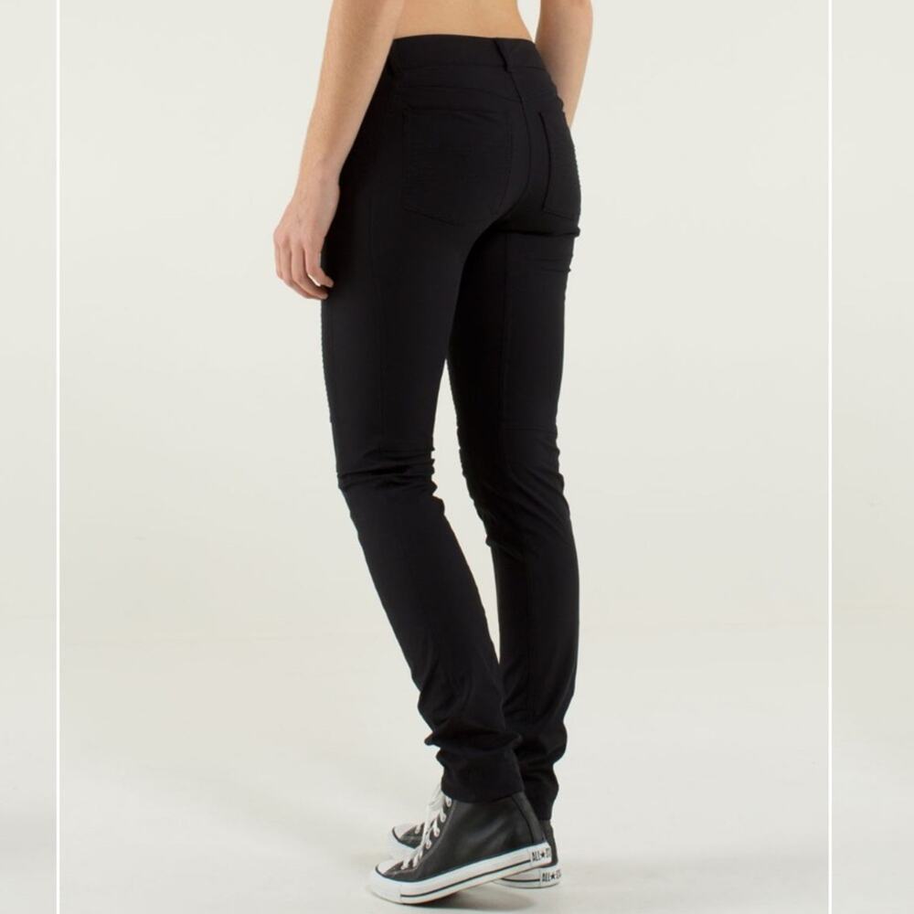 Lululemon Black Bust A Move Skinny Moto Pants - Picture 5 of 9